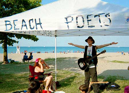 Icelandic Poet, Singer, Songwriter, Michael Dean Odin Pollock at Beach Poets, 2006. - Click Here To Learn More About Michael Dean Odin Pollock!