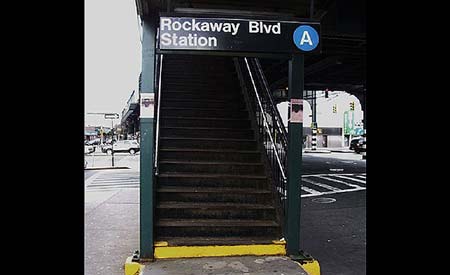 EL Line Rockaway Boulevard Train Station - Click Here for Map.