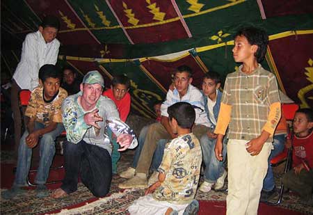 Marlon Pollock with the children of Joujouka. - Click Here To Learn More About Marlon Pollock.