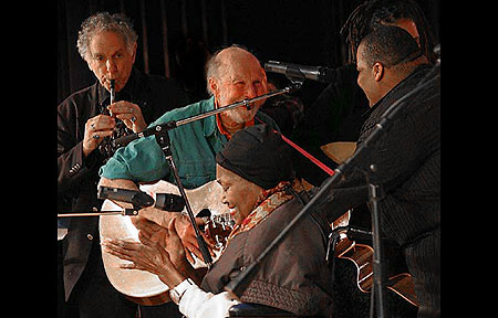 David Amram, Pete Seeger, Odetta and Toshi Regan at the 2008 Clearwater Festival - David wrote a note for Pete and has been so kind to share his note. Click Here To Read David's "To Pete on his 90th" .
