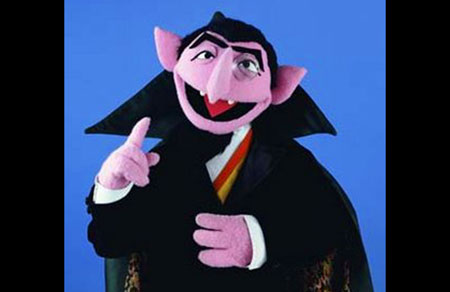 Count von Count (writer Norman Stiles) Sesame Street 40th Anniversary Greeting! - For Best Effect, Recite in your best Transylvania Talk! - Click Here To Learn More About Norman Stiles!